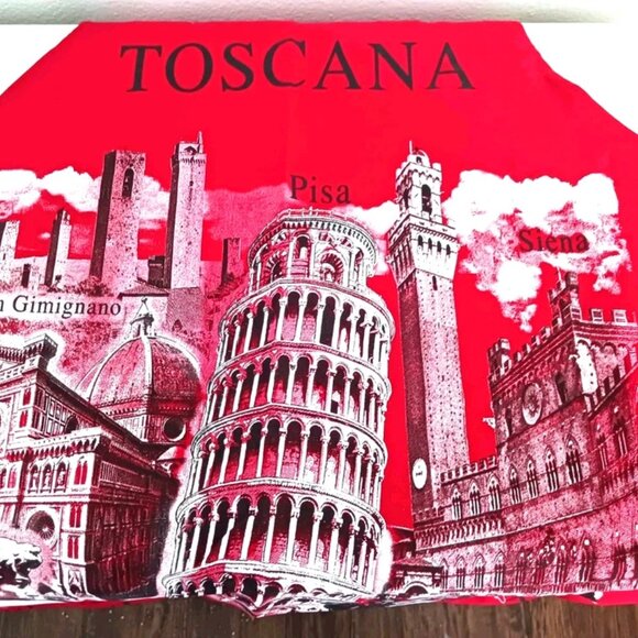 Italian Kitchen Cooking Apron Graphic Print Toscana Made in Italy - Picture 8 of 8